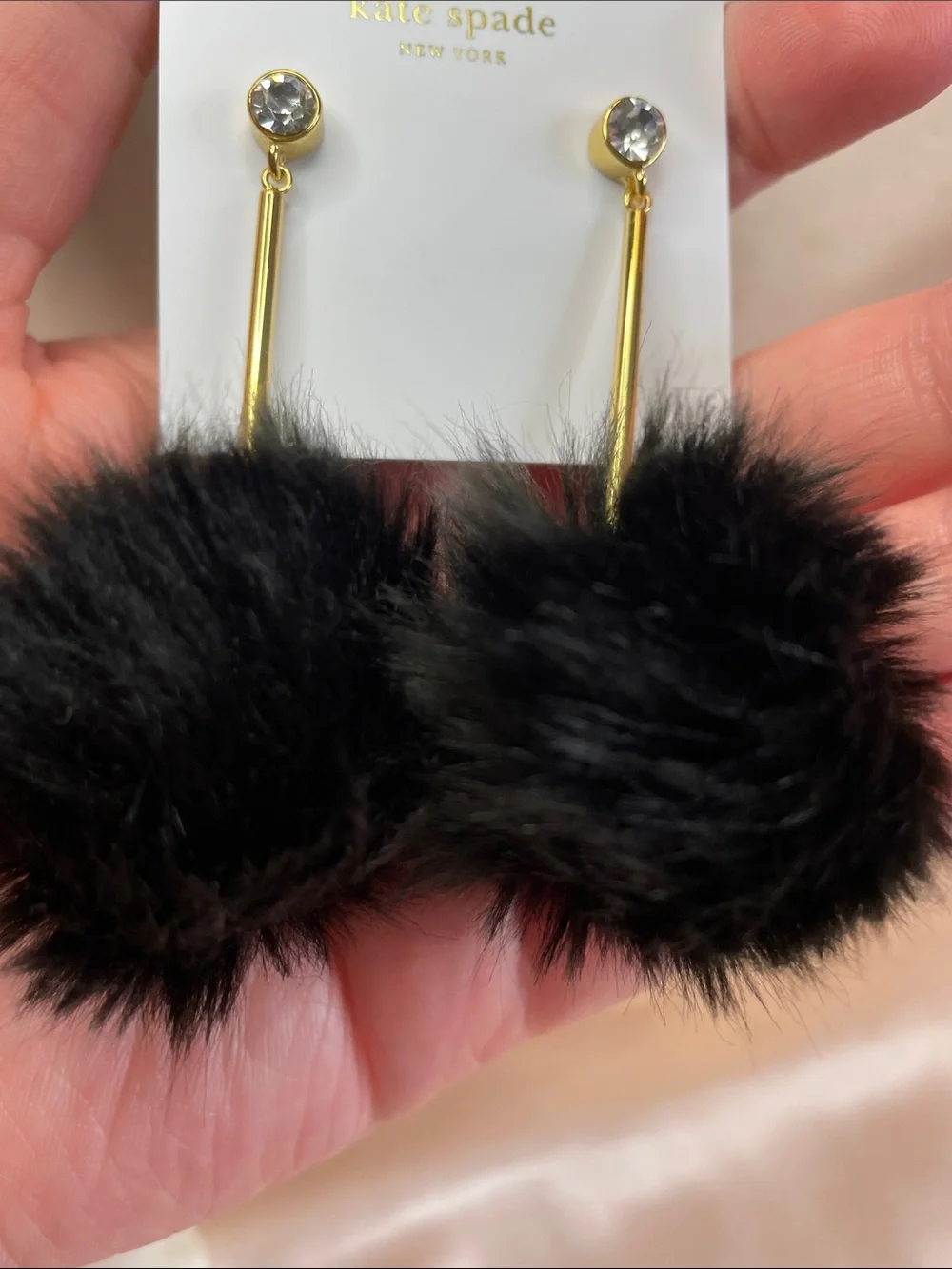 Kate Spade Flying Colors Pom Pom earrings NWT